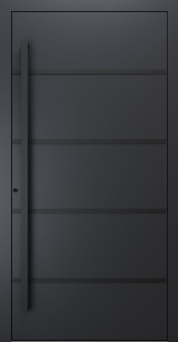 Turenwerke SL75 Design 22 Premium75 aluminium door in black grey RAL 7021