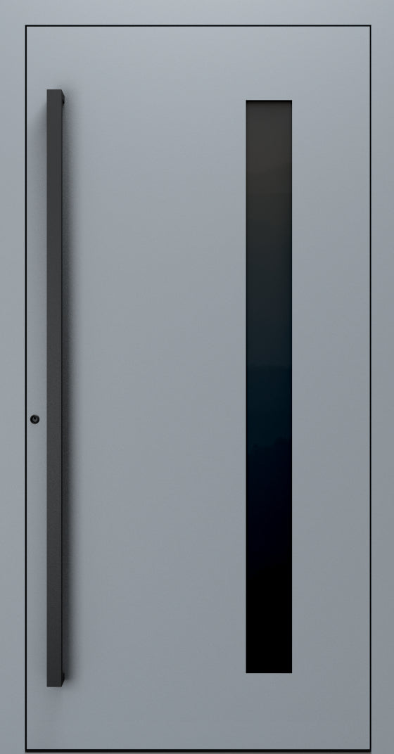 Turenwerke SL75 Design 24 Premium75 aluminium door in silver grey RAL 7001