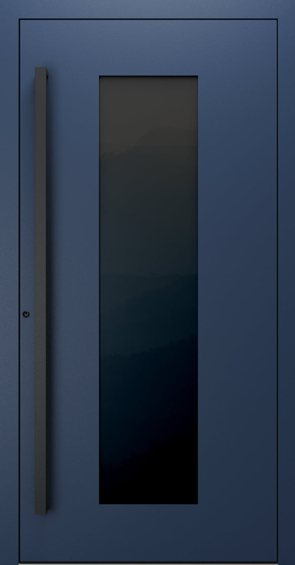 Turenwerke SL75 Design 28 Premium75 aluminium door in sapphire blue RAL 5003