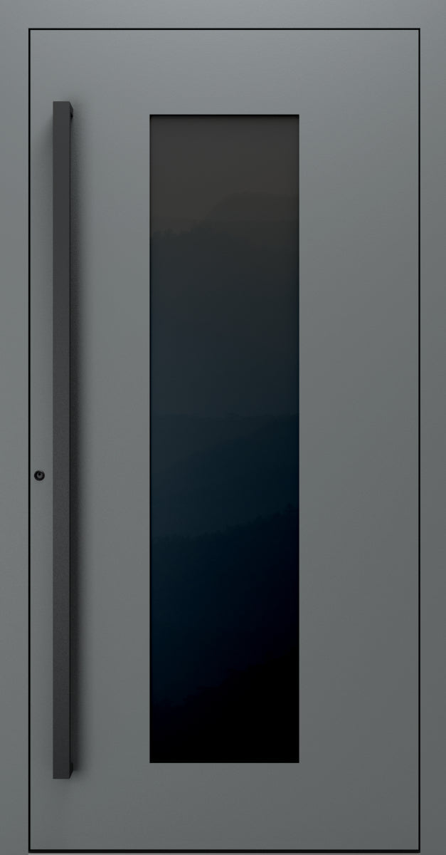 Turenwerke SL75 Design 28 Premium75 aluminium door in basalt grey RAL 7012