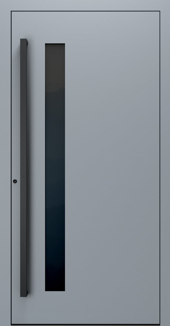 Turenwerke SL75 Design 34 Premium75 aluminium door in silver grey RAL 7001