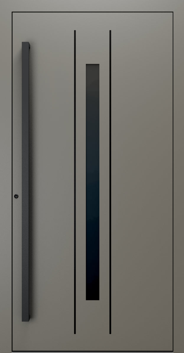 Turenwerke SL75 Design 620B Premium75 aluminium door in umbra grey RAL 7022