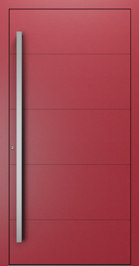 Turenwerke SL75 Design 660 Premium75 aluminium door in purple red RAL 3004