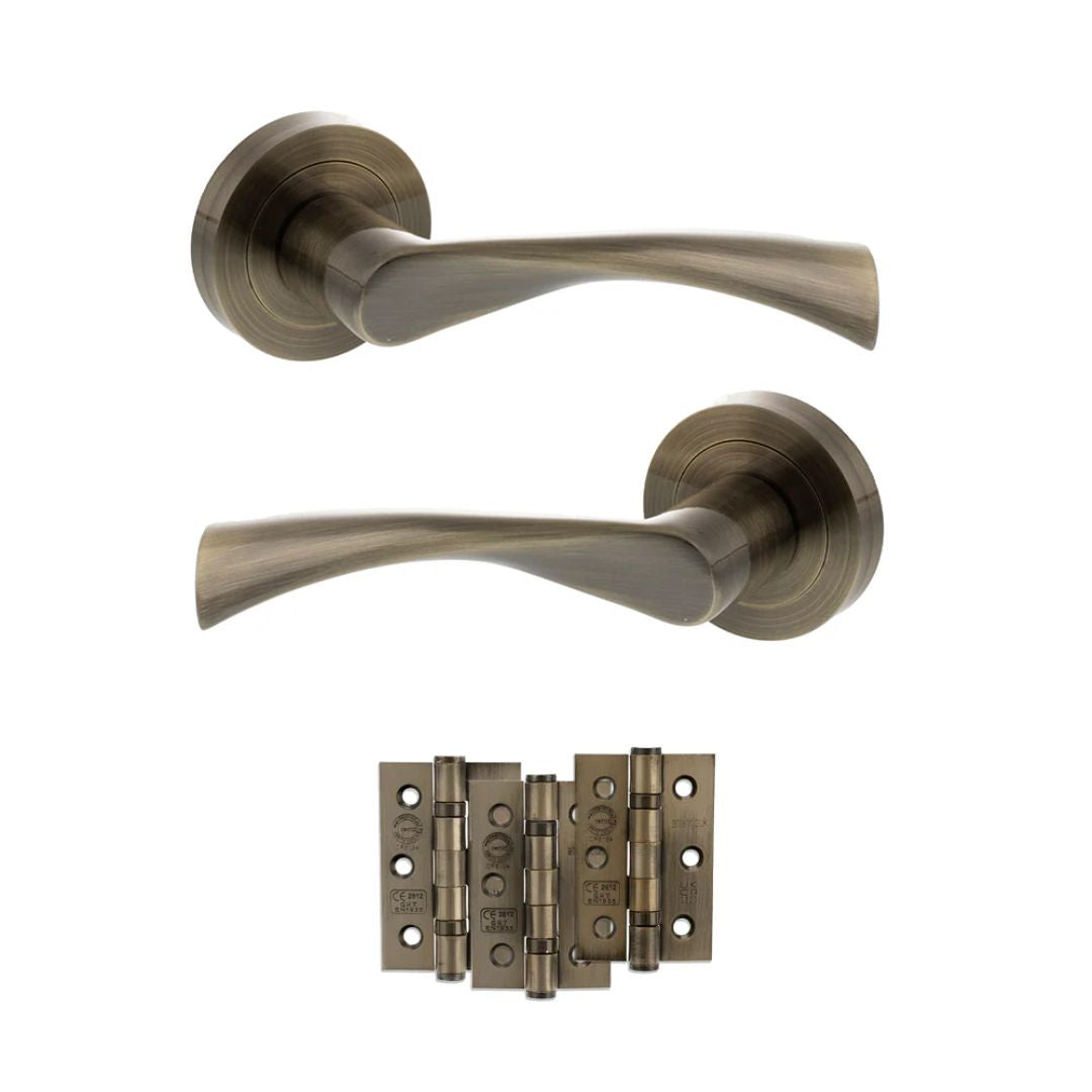 Atlantic S34R Status Colorado on Round Rose Door Handle Pack