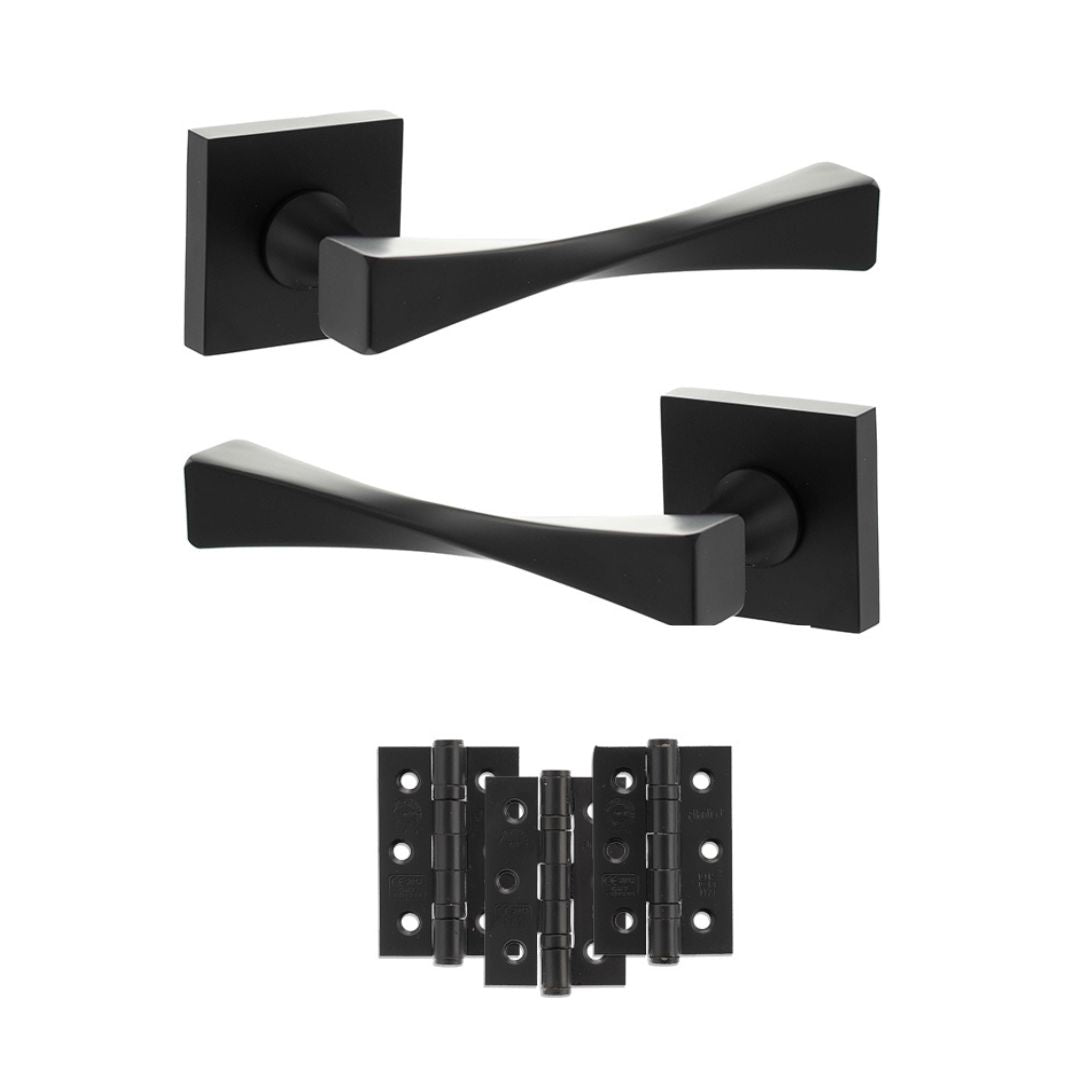 Atlantic SP190 Senza Pari Guido on Square Rose Door Handle Pack