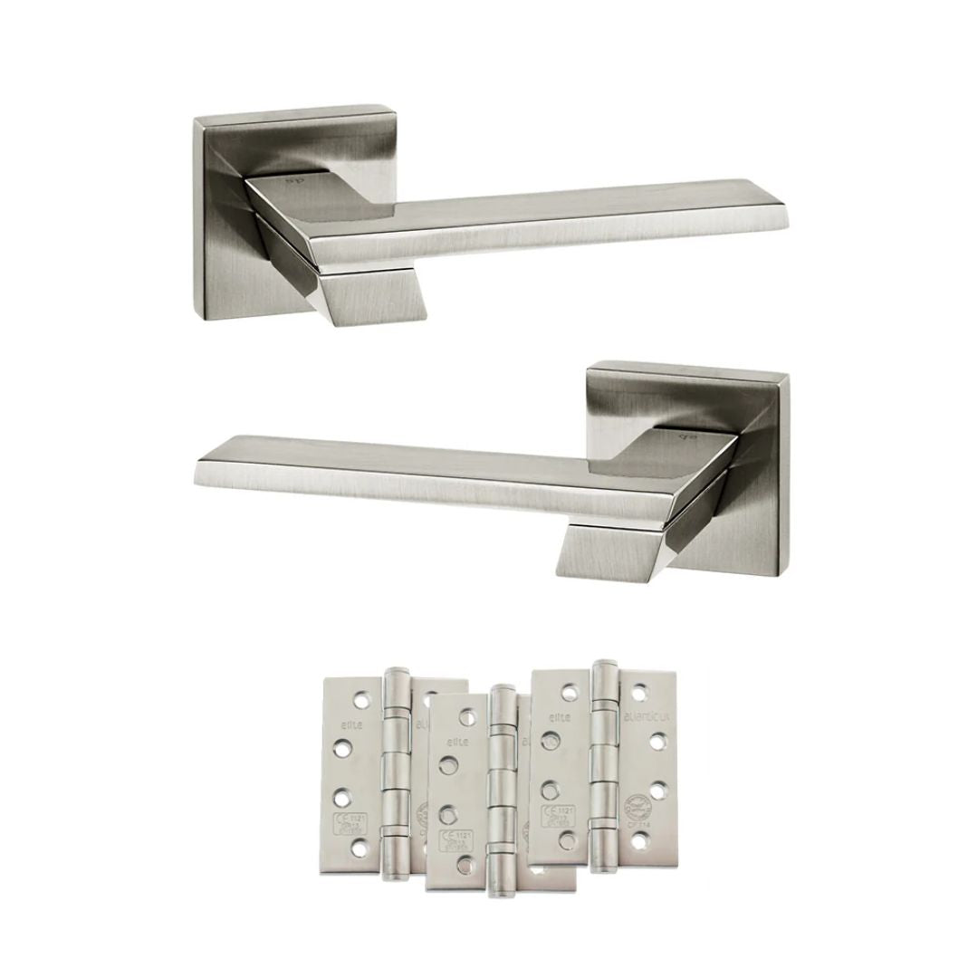Atlantic SP203SN Senza Pari Giovanni on Square Rose Door Handle Pack