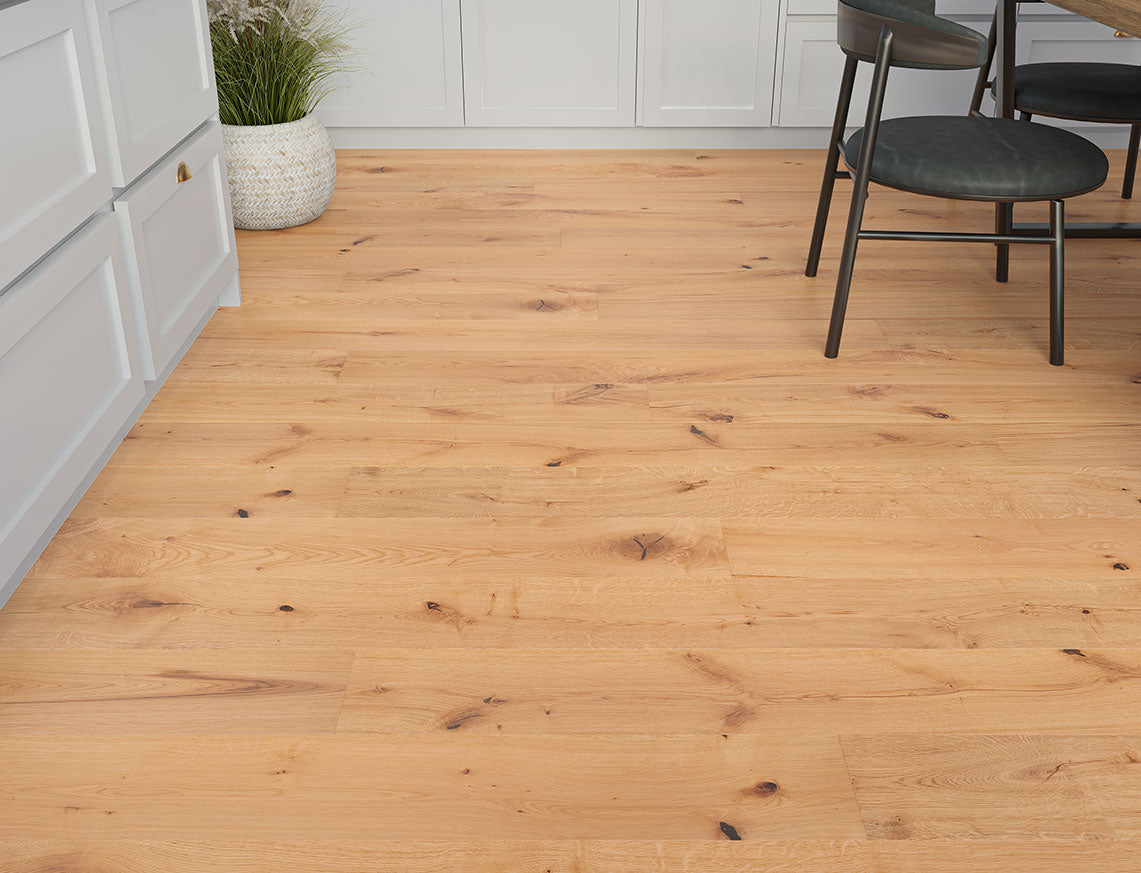 Kielder Oak Natural Smooth Plank Engineered Wood Flooring | UV Lacquered | 190 x 1900 x 20/6mm
