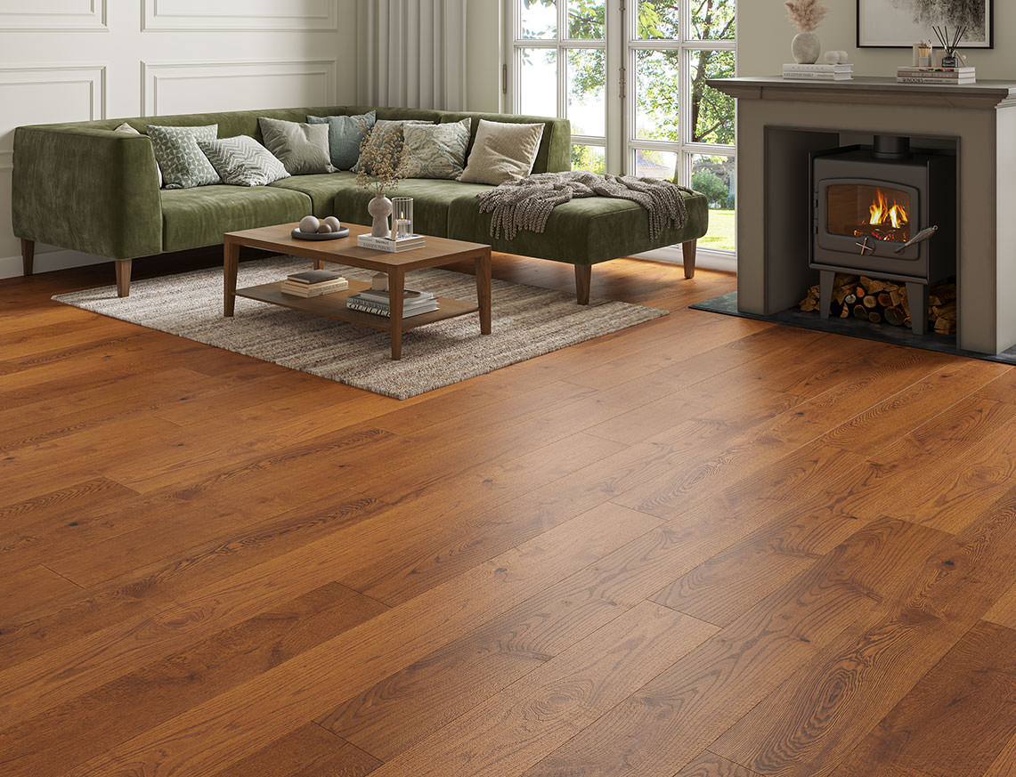 Darwin Oak Golden Brushed Plank Engineered Wood Flooring | UV Oiled | 190 x 1900 x 14/3mm