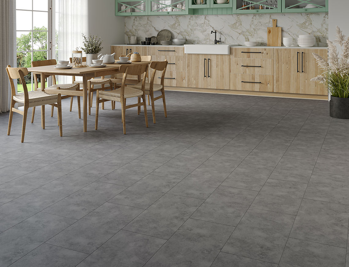 Eriskay Tile Effect Dark Grey Tile Effect LVT Flooring | 300 x 600 x 6.5mm