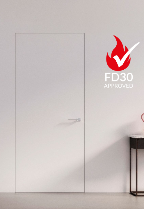Flush Frameless Hinged Primed Fire Door Set – Universal Frame