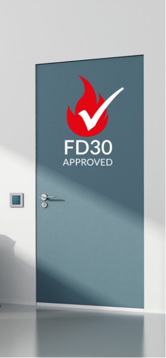 Flush Frameless Hinged Primed Fire Door Set – Universal Frame