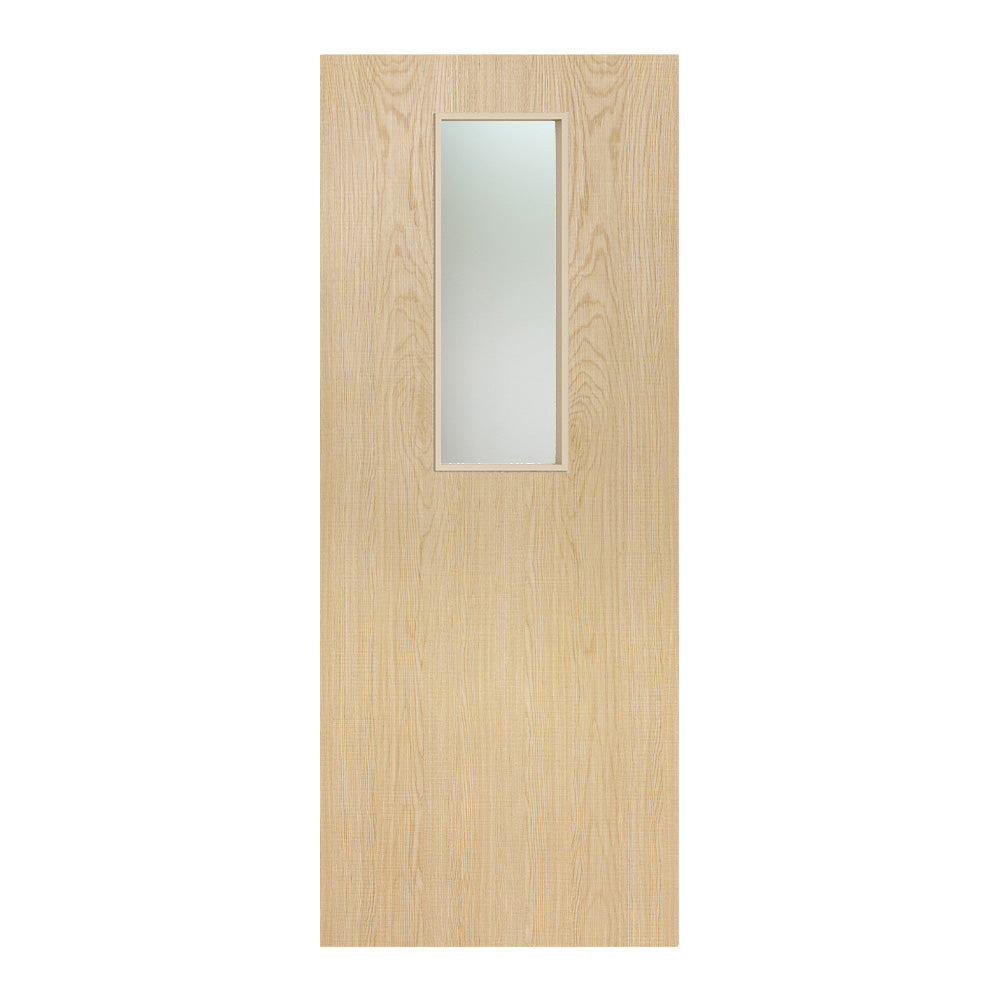 Pre-Assembled Flush Prefinished Ash FD30 Option 14 30M Satin Glaze Certifire CF5740 FSC Door Set
