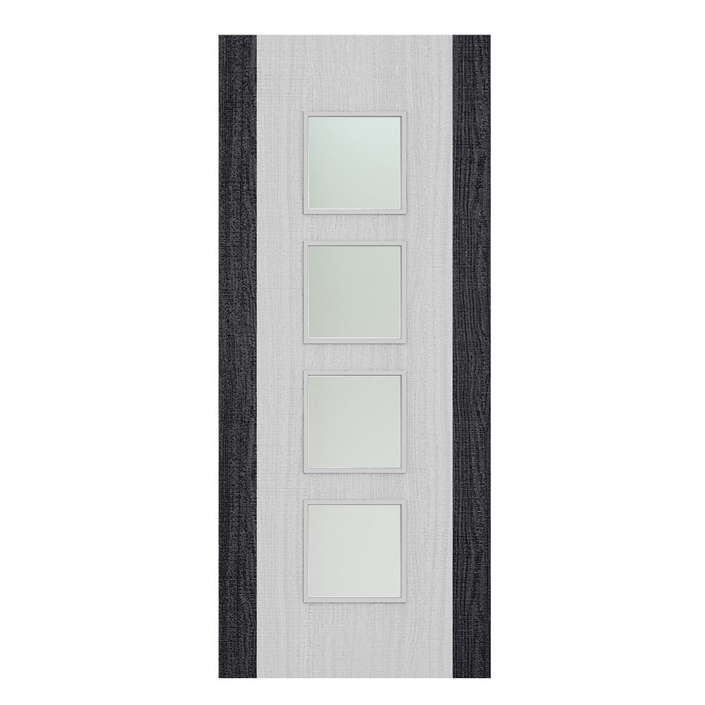 Deanta Flush Light Grey Ash Dark Grey Edges Option 09 Satin Glaze FSC