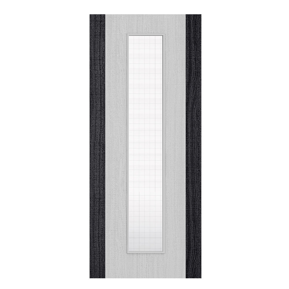 Pre-Assembled Flush Light Grey Ash Dark Grey Edges FD30 Option 10 Wired Glaze Certifire CF5740 FSC Door Set