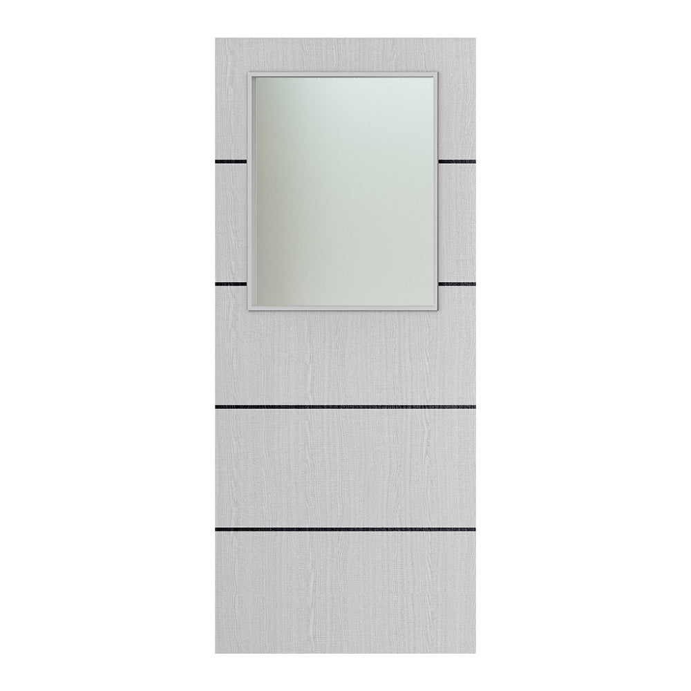 Deanta Flush Light Grey Ash Horizontal Inlay Option 01 Satin Glaze FSC
