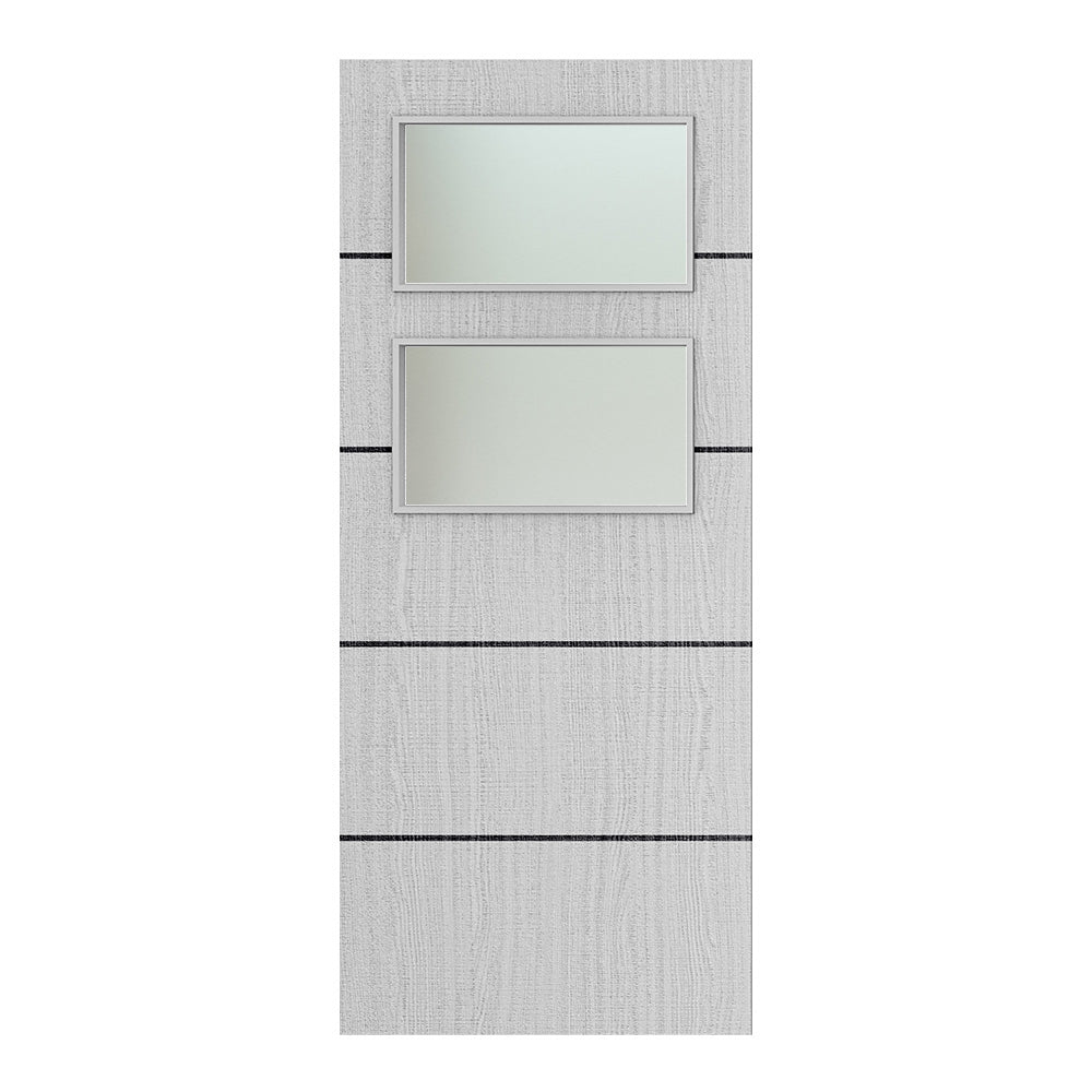 Deanta Flush Light Grey Ash Horizontal Inlay Option 02 Satin Glaze FSC