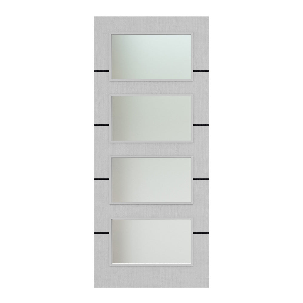 Deanta Flush Light Grey Ash Horizontal Inlay Option 04 Satin Glaze FSC