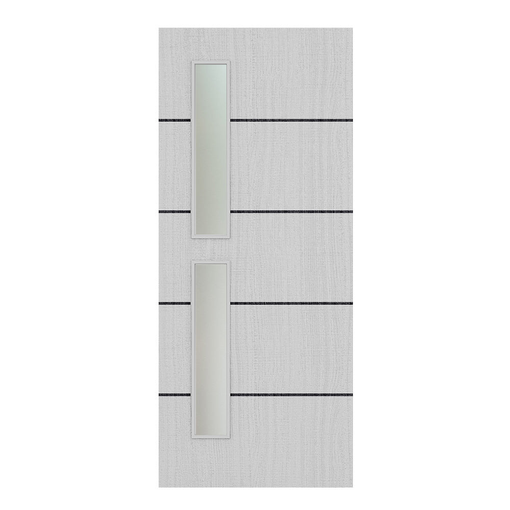Deanta Flush Light Grey Ash Horizontal Inlay Option 07 Satin Glaze FSC