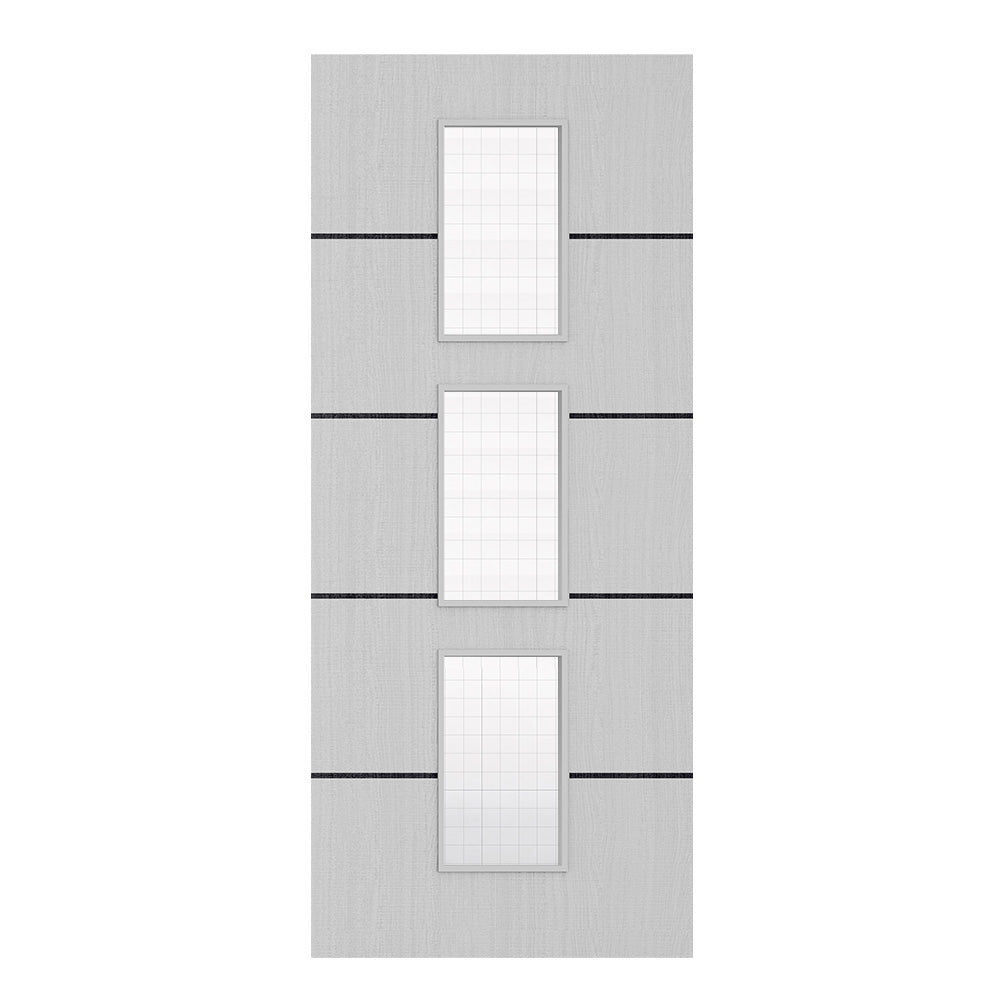 Deanta Flush Light Grey Ash Horizontal Inlay FD30 Option 11 Wired Glaze Certifire CF5740 FSC