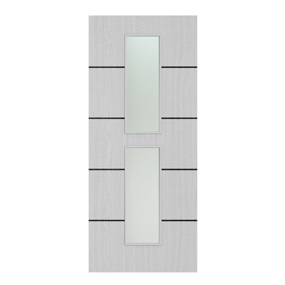 Deanta Flush Light Grey Ash Horizontal Inlay Option 12 Satin Glaze FSC
