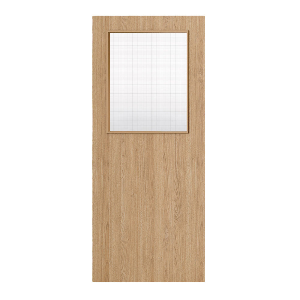 Deanta Flush Prefinished Oak FD30 Option 01 Wired Glaze Certifire CF5740 FSC