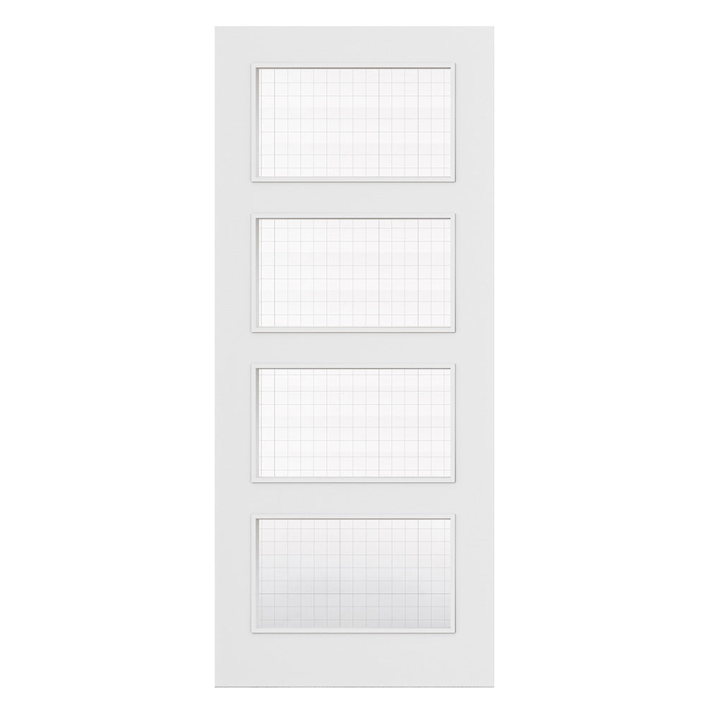 Deanta Flush White Primed FD30 Option 04 Wired Glaze Certifire CF5740