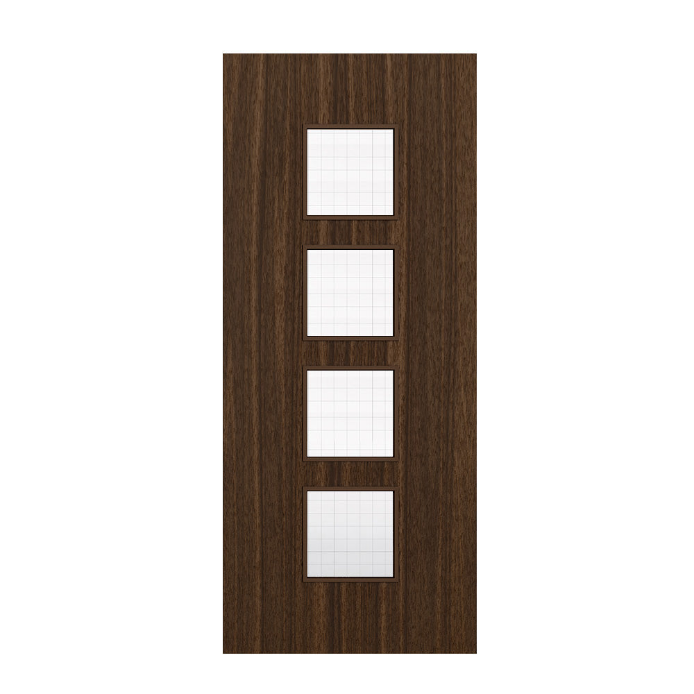 Deanta Flush Prefinished Walnut FD30 Option 09 Wired Glaze Certifire CF5740 FSC