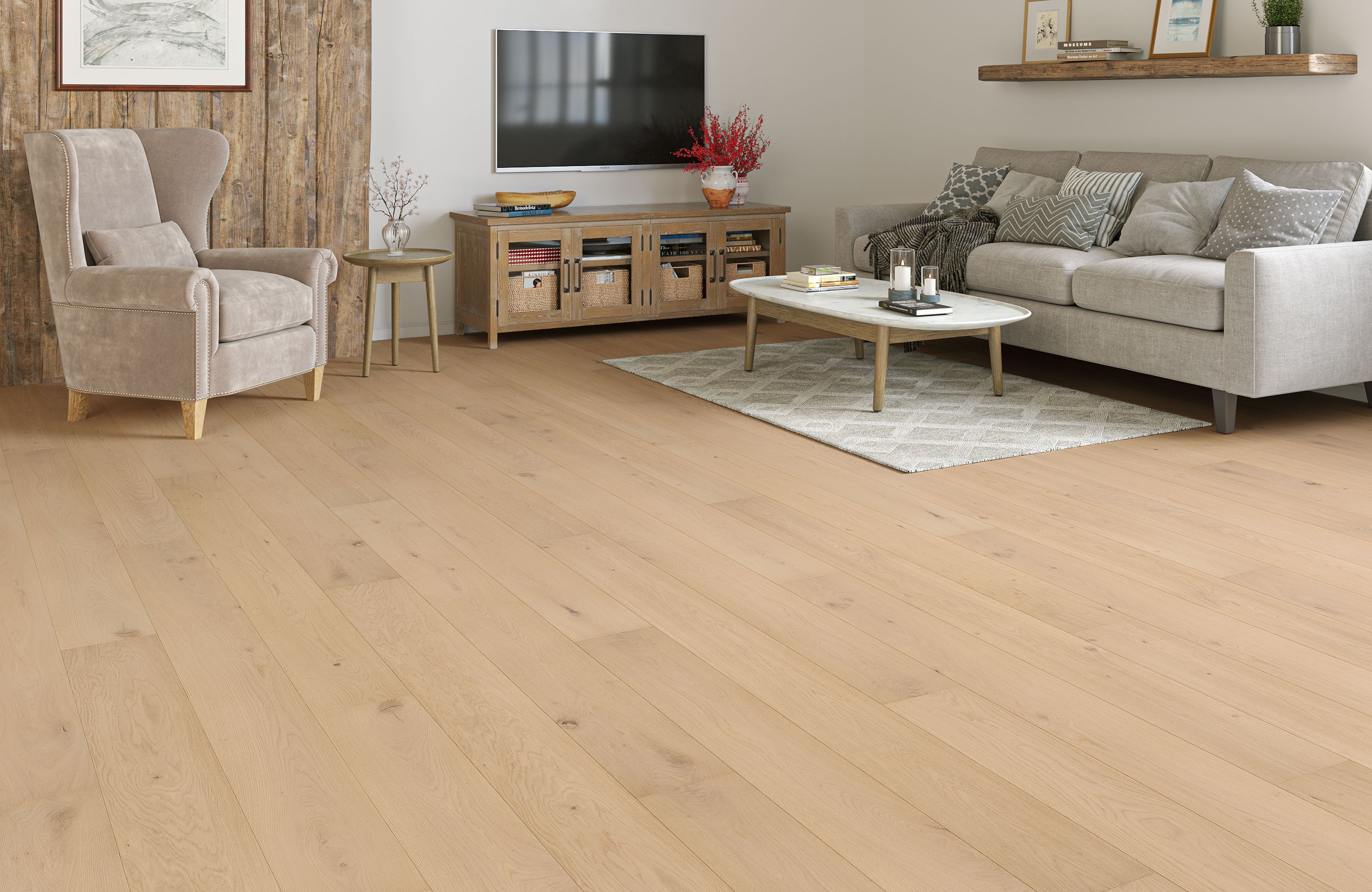 Gisburn Oak Smooth Plank Engineered Wood Flooring | Invisible UV Oiled | 190 x 1900 x 14/3mm