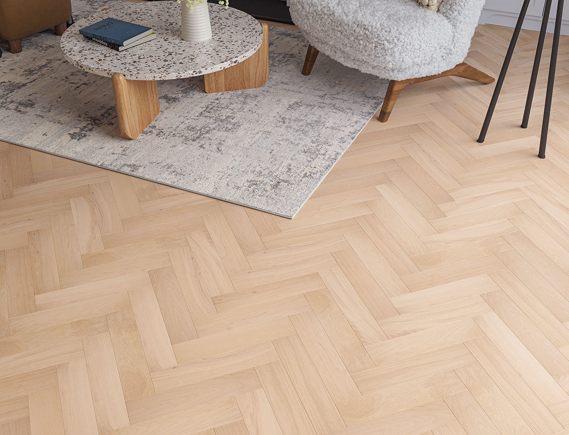 Ambleside Oak Smooth Herringbone Engineered Wood Flooring | Invisible UV Oiled | 90 x 400 x 15/4mm