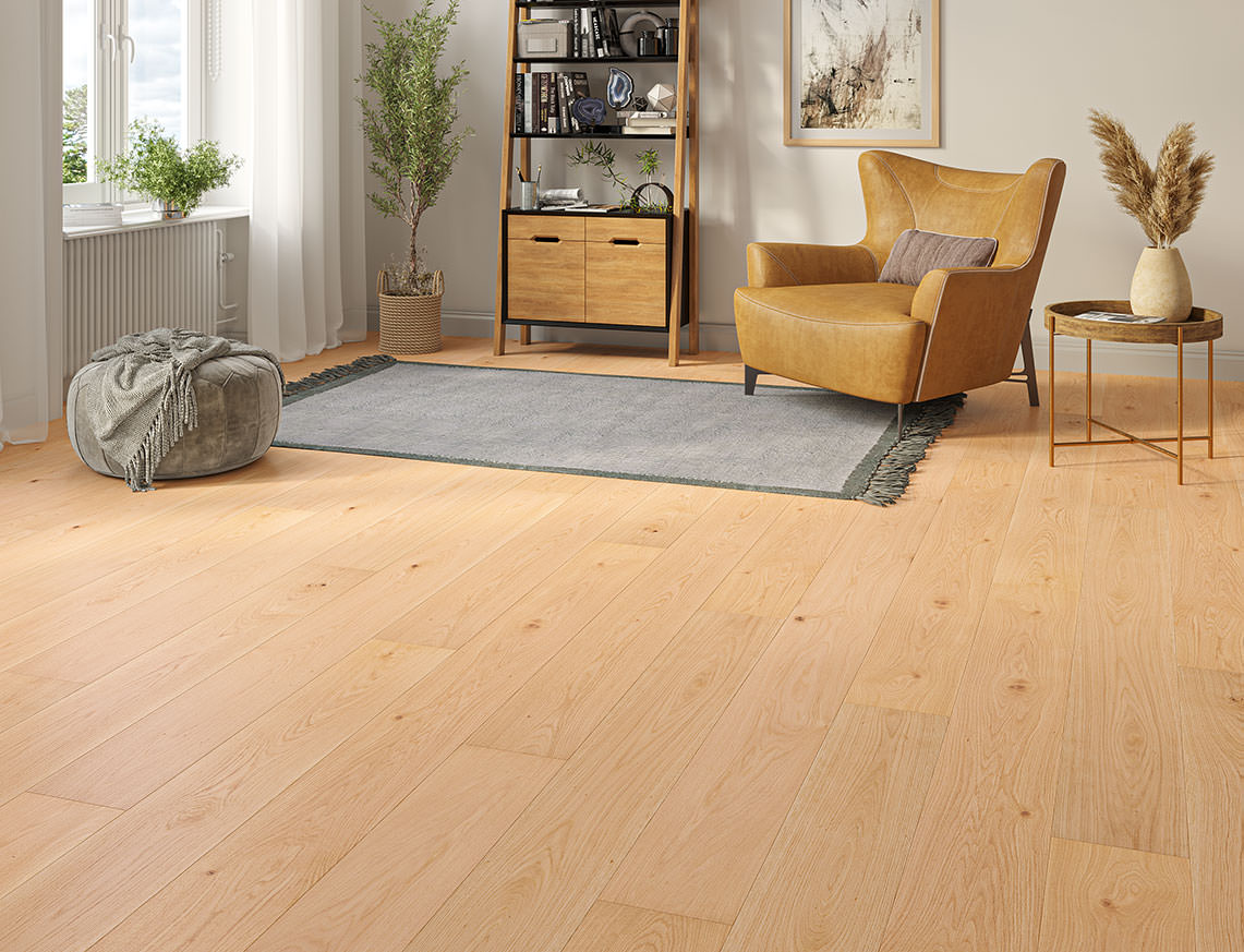 Harlow Oak Natural Brushed Plank Engineered Wood Flooring | UV Oiled | 190 x 1900 x 14/3mm