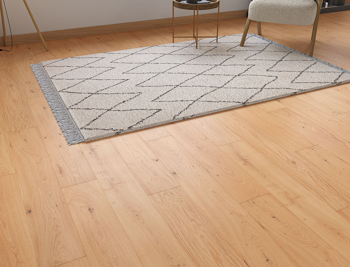 Heaton Oak Natural Brushed Plank Engineered Wood Flooring | UV Oiled | 180 x 1200 x 14/3mm