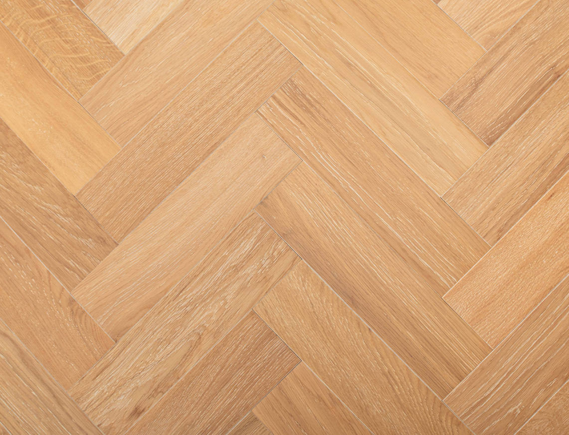 Heysham Oak Natural Brushed Herringbone Engineered Wood Flooring | UV Lacquered | 80 x 300 x 10/3mm