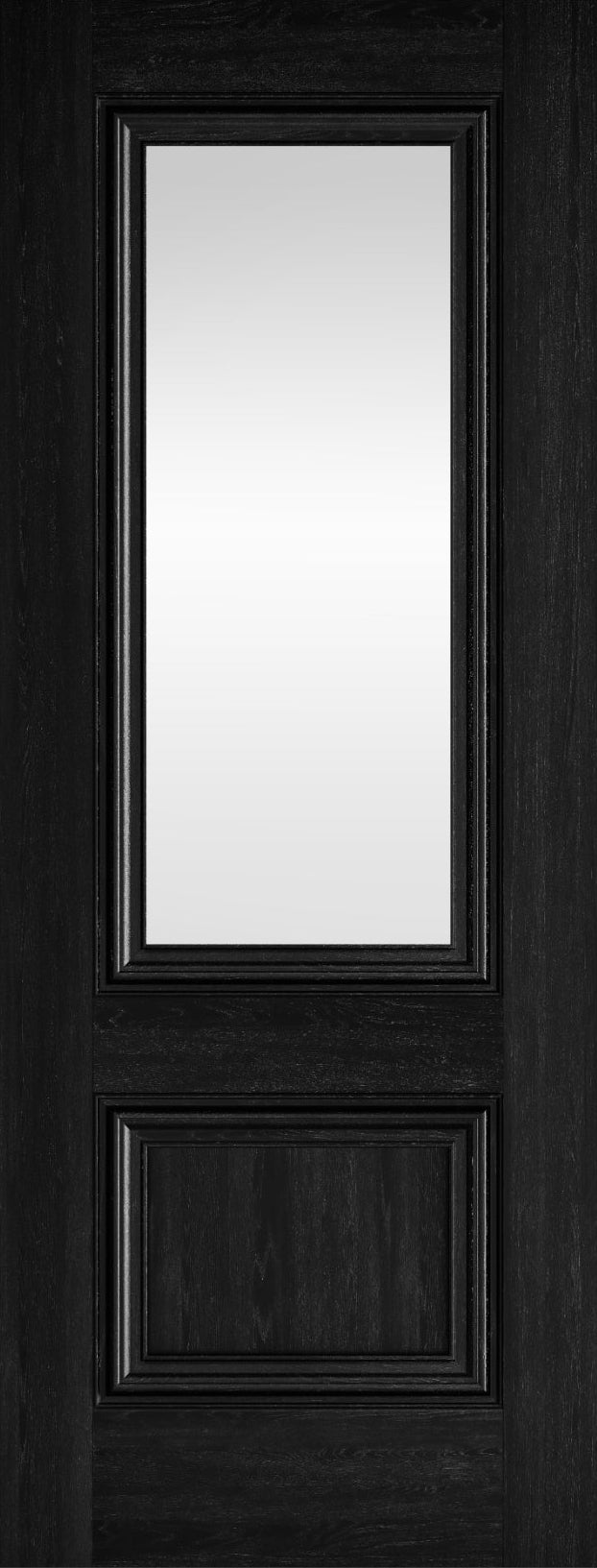 JB Kind Burghley Black Glazed Laminate Internal Door