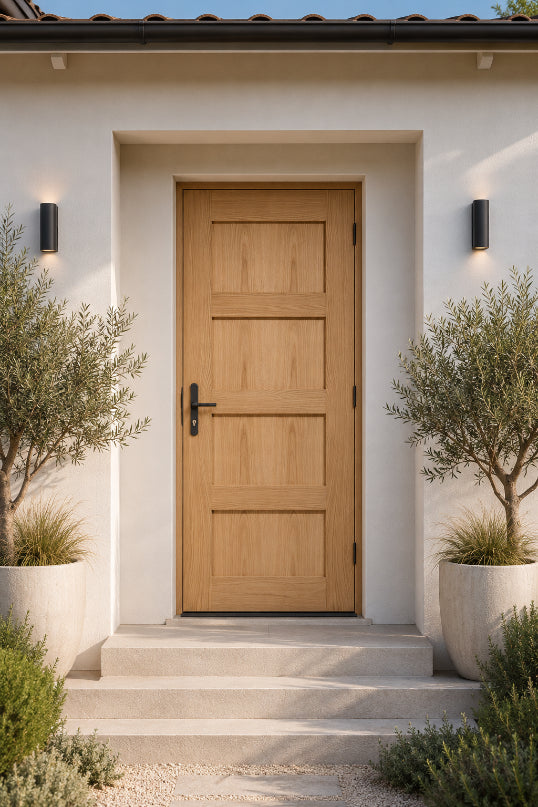 Joinery External Solid Oak 4 Panel Shaker Style