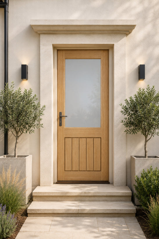 Joinery External Solid Oak Mexicano Half Glazed