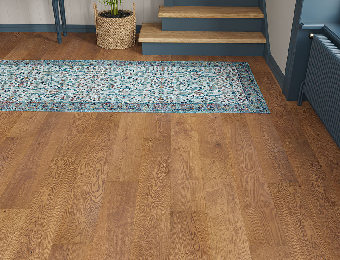 Kinburn Oak Golden Smooth Plank Engineered Wood Flooring | UV Lacquered | 180 x 1200 x 14/3mm