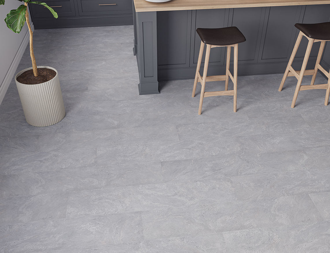VarioClic 8mm Vento Grey Granite Tile Effect Laminate Flooring | 244 x 1204 x 8mm