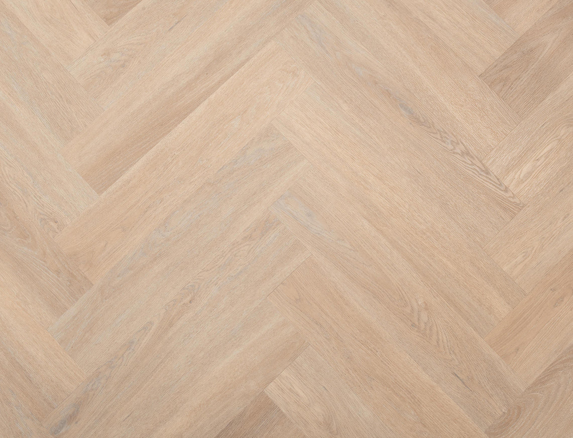 Sherburn Oak Honey Blonde Oak Herringbone LVT Flooring | 128 x 615 x 5/0.5mm