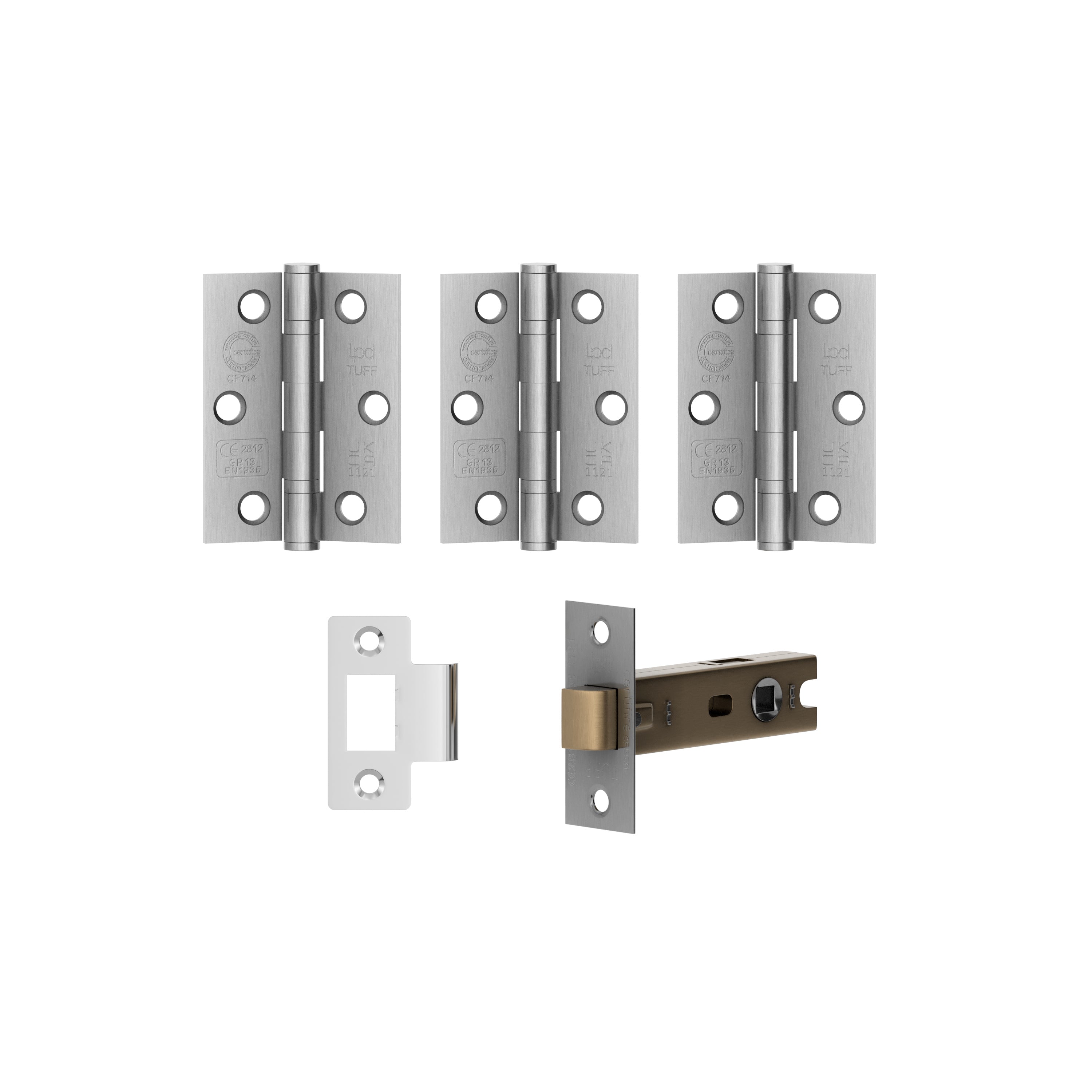 LPD Hinge & Latch Pack Satin Chrome