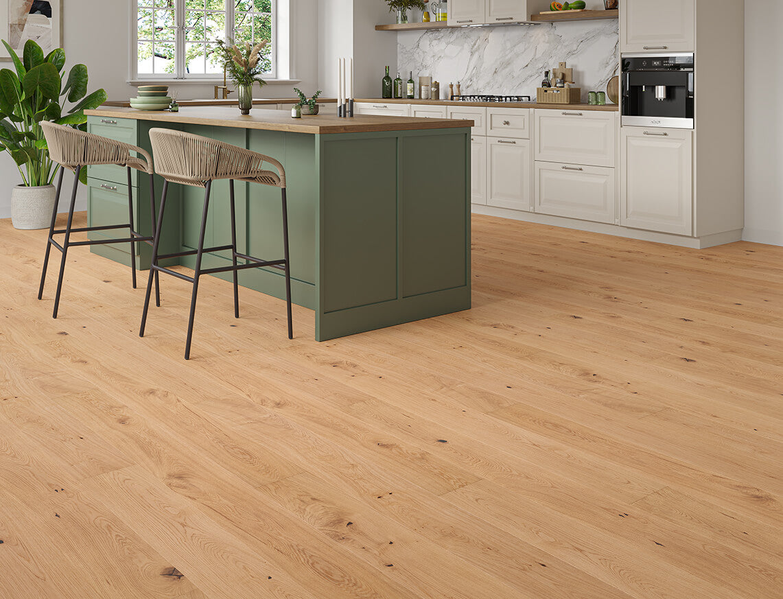 Lisburn Oak Natural Brushed Plank Engineered Wood Flooring | UV OIled | 190 x 1900 x 20/6mm