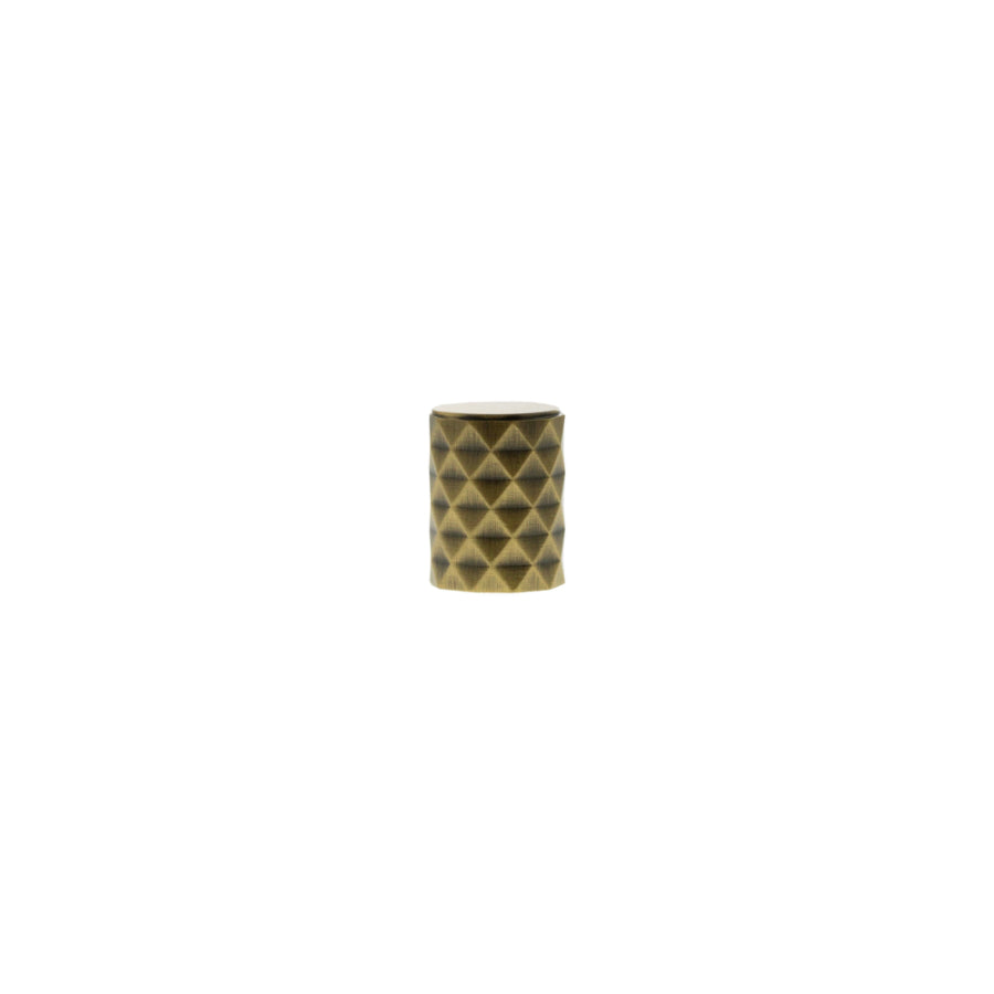 Millhouse Brass Chrysler Diamond Cylinder Cabinet Knob Handle - Antique Brass
