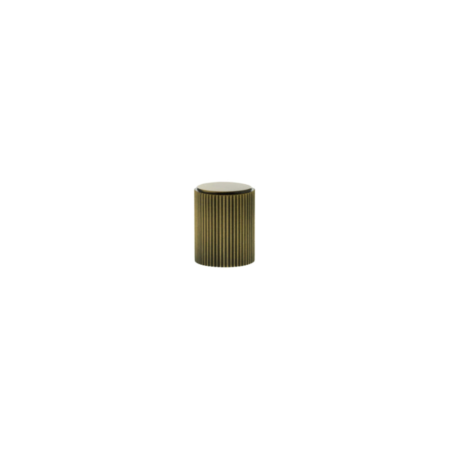 Millhouse Brass Battersea Linear Cylinder Cabinet Knob Handle - Antique Brass