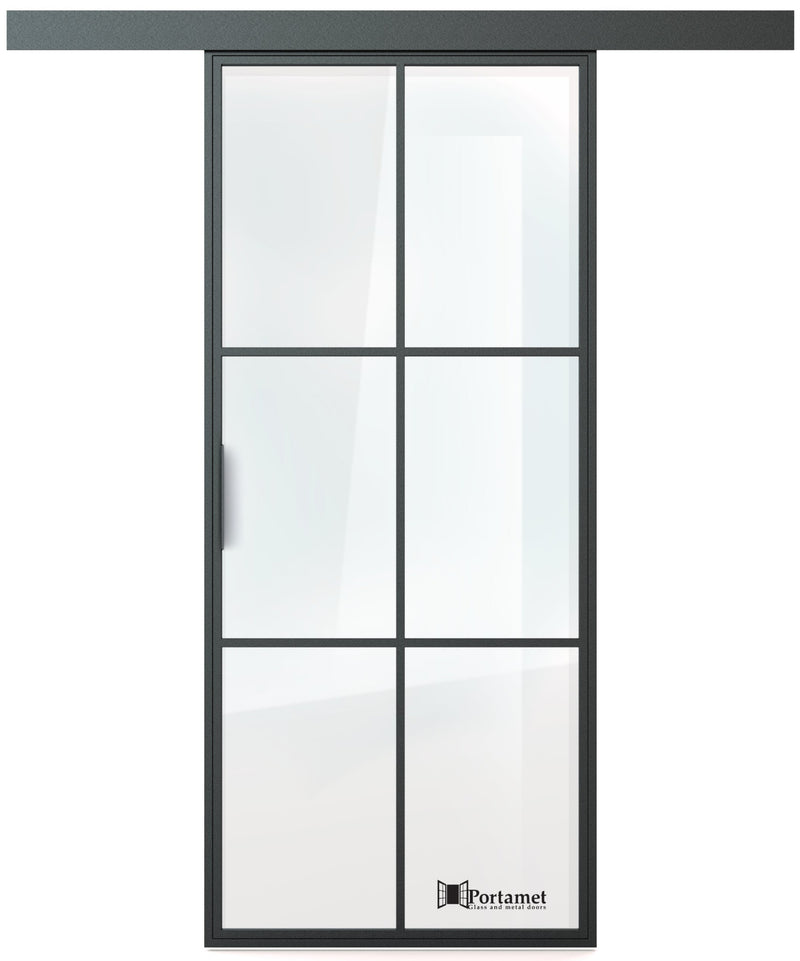 Portamet by Sfarzo - Malmo Classic Single Glazed Steel Sliding Door