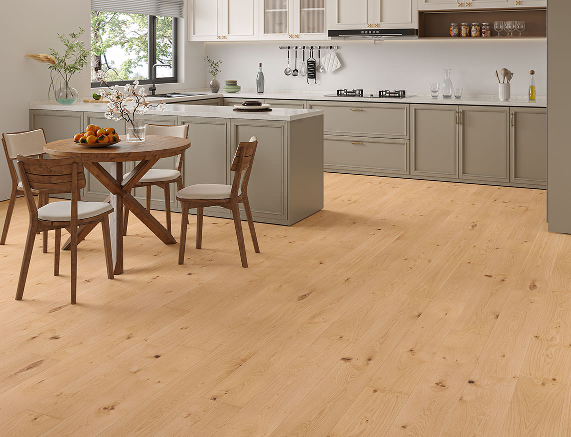Modena Oak Natural Brushed Plank Engineered Wood Flooring | UV Lacquered | 190 x 1900 x 14/3mm