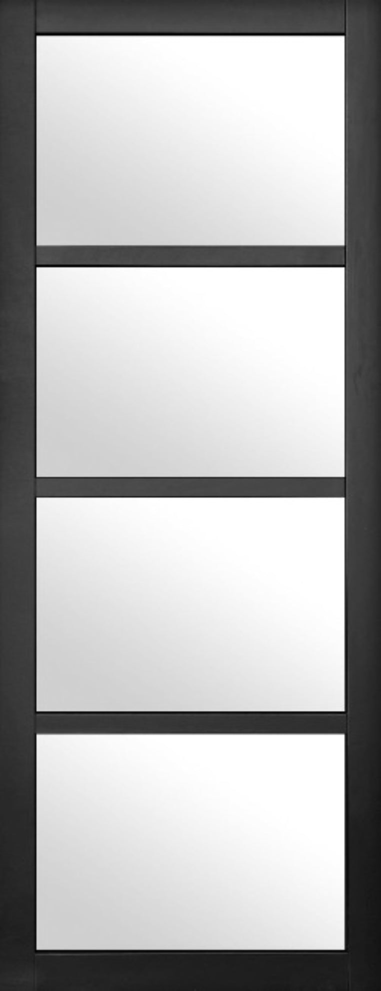 Black Industrial Clear Glazed Internal Door - Artis Nairobi (4 Light, Crittall Style)
