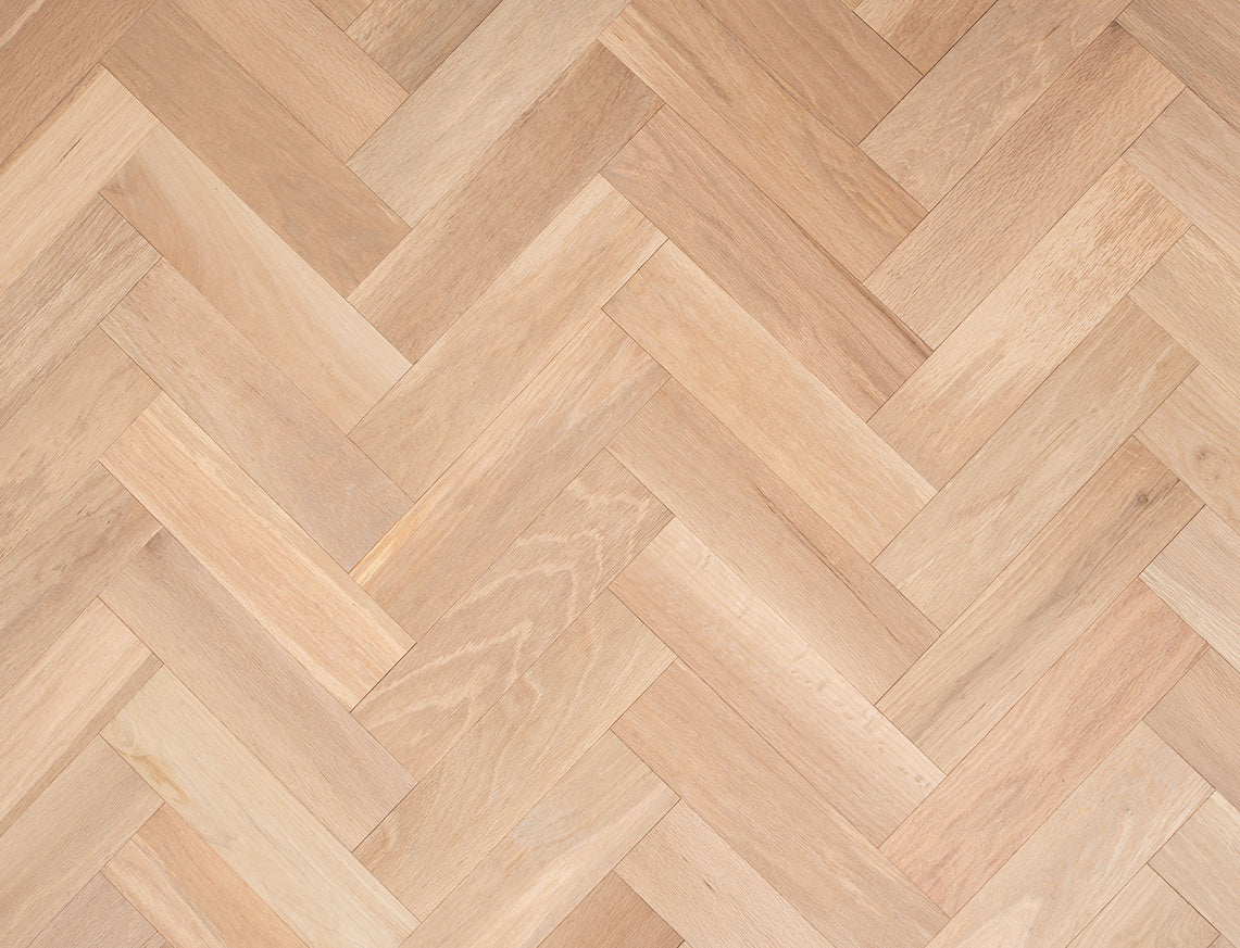 New Oak Smooth Herringbone Engineered Wood Flooring | Unfinished | 80 x 300 x 10/3mm