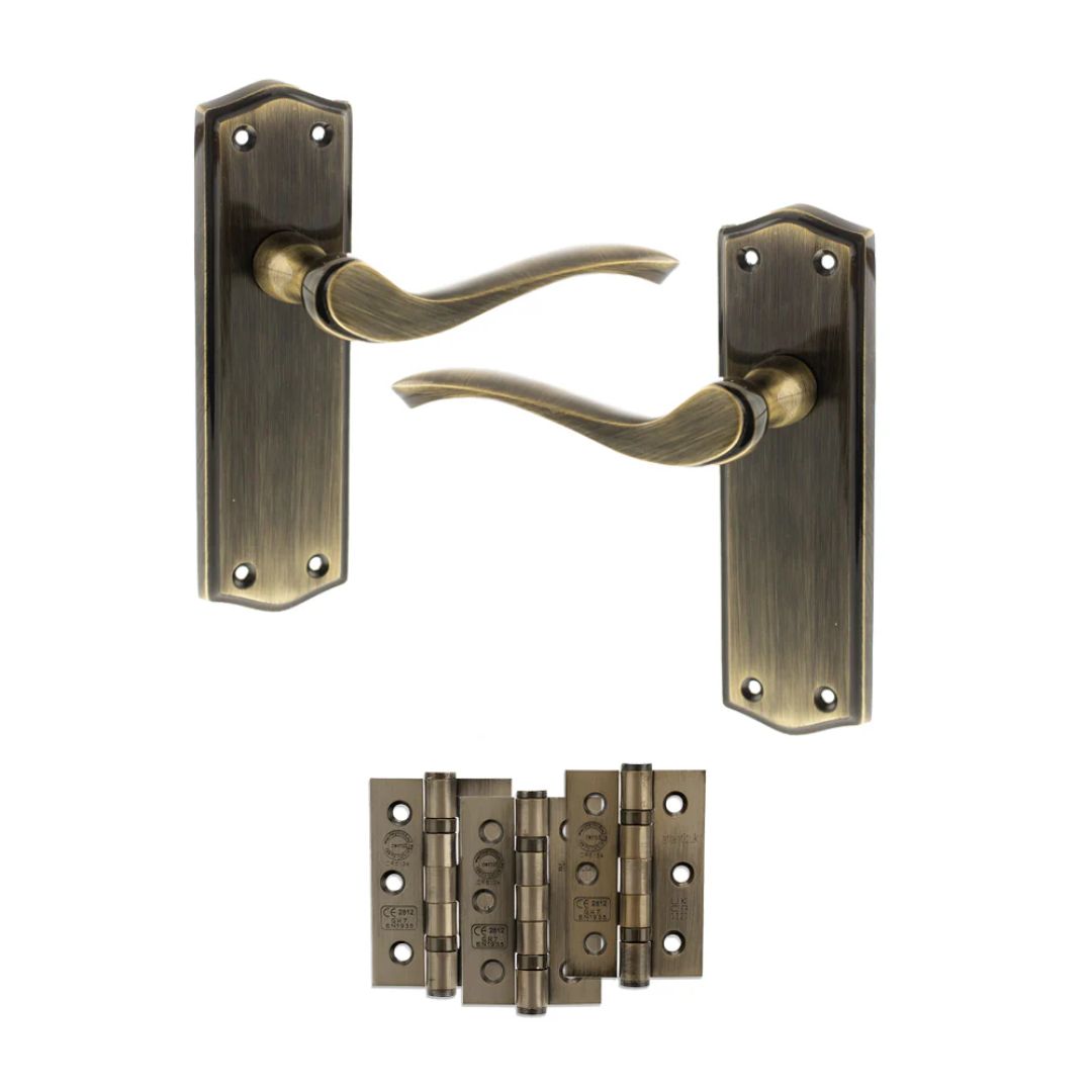 Atlantic OE178 Old English Warwick on Backplate Door Handle Pack