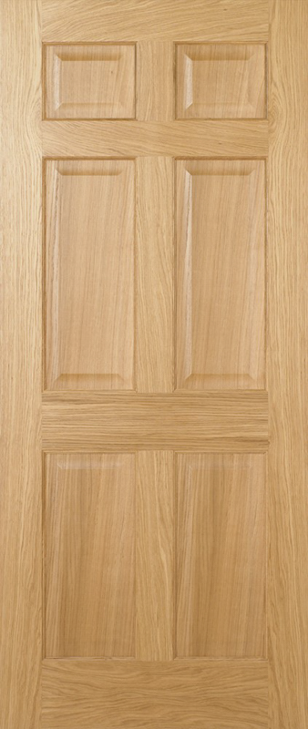 LPD Prefinished Oak Regency 6P Fire Door