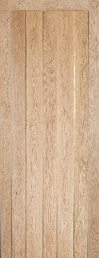 Joinery Solid Oak Button Bead Framed & Ledged Door