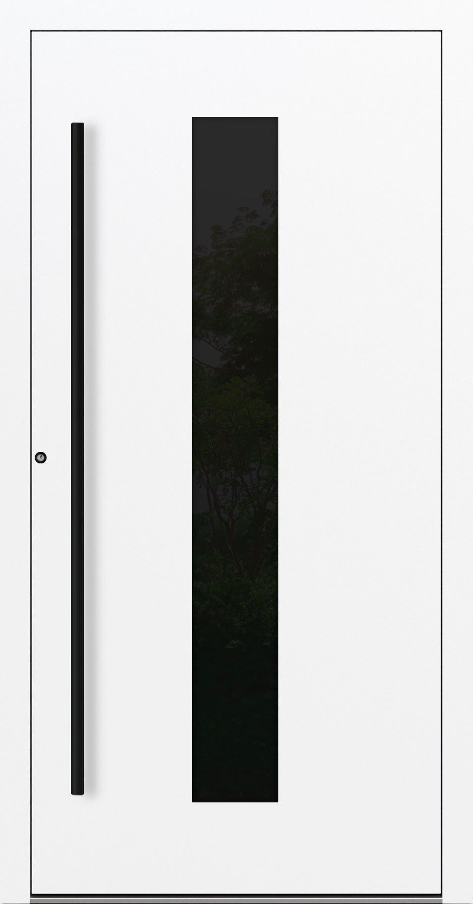 Turenwerke SL75 Design 35 Premium75 Aluminium Door - Traffic White RAL 9016 Blackline